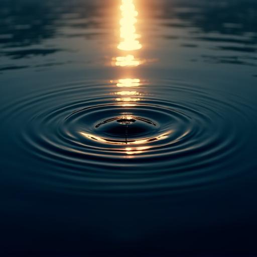 穏やかな水面に映る光の筋 - 自己理解と鏡の象徴